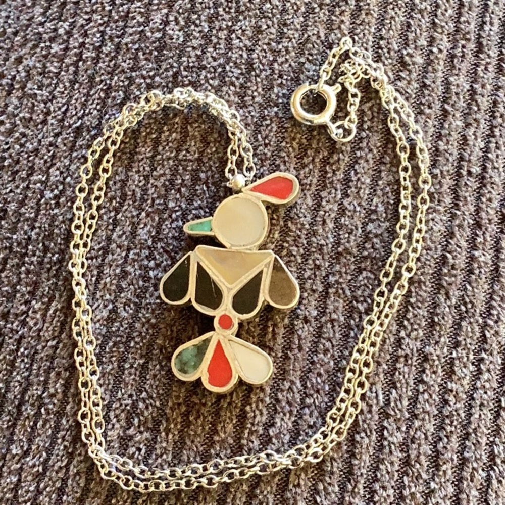 Zuni Inlay Thunderbird Unworn - image 3